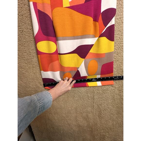 Trina Turk Mini Dress Women Yellow Orange Mod Sleeveless Sz 2 Scooby Doo Costume - Picture 12 of 15